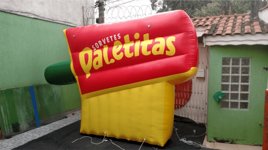 Logomarca Inflável para sorveteria paletas mexicanas